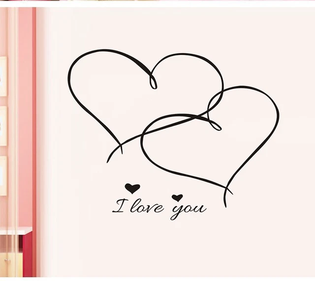 Stickers muraux | Autocollants muraux Peel And Stick  | LOVE- COEUR - L513