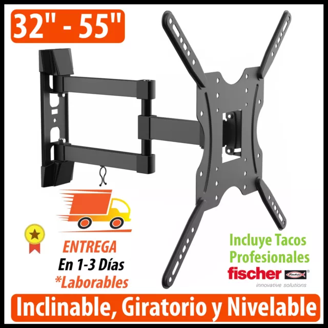 Soporte de TV para Pared Inclinable Giratorio Televisión de 32 hasta 55 Pulgadas