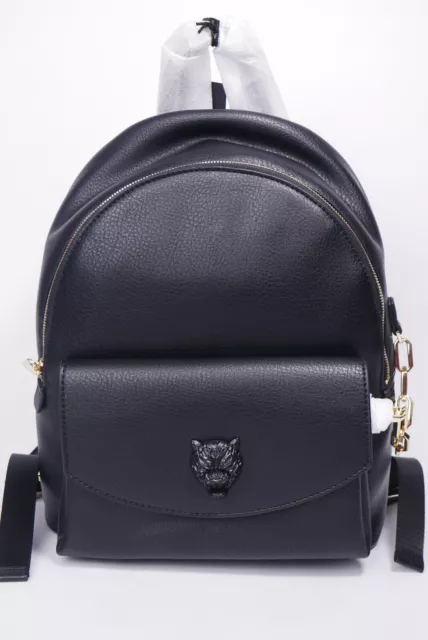 Philipp Plein Sport Black Backpack Zoe Tiger Head with Adjustable Shoulder Strap