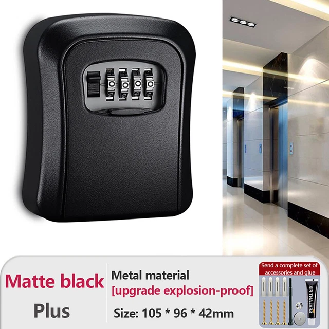1PC Wall Mount Key Storage Secret Box Organizer 4 Digit Combination Password-xp