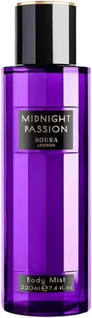 Aoura London Womens Midnight Passion Body Mist Fragrance Spray 220ml
