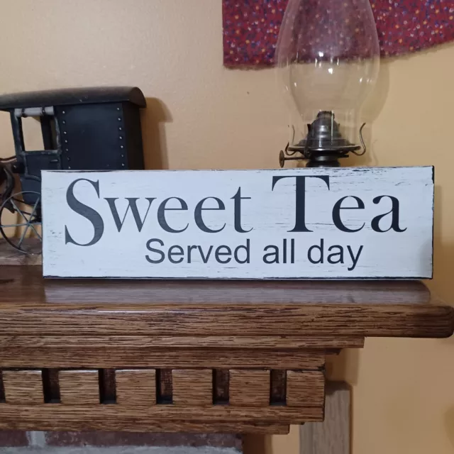 SWEET TEA Country Rustic Farmhouse Kitchen Classic Primitive Sign Coffee bar