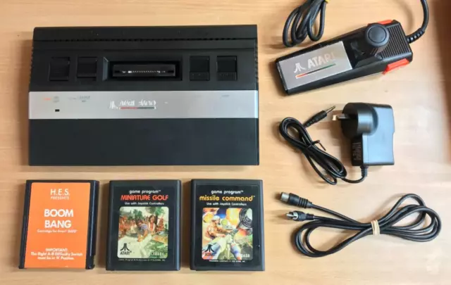 Atari 2600 Junior Console + 3 Games - Complete Setup