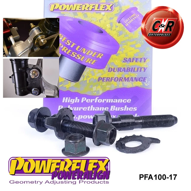 Kit Bulloni Eccentrici Powerflex PFA100-12 M12 - Set Da 2 Pezzi Per Sospensioni Auto