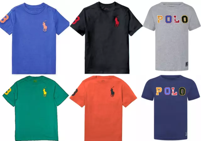 RALPH LAUREN  Kids Boys/Girls Short Sleeves T.Shirt Top Crew Neck, 2 4 6 8 10YR