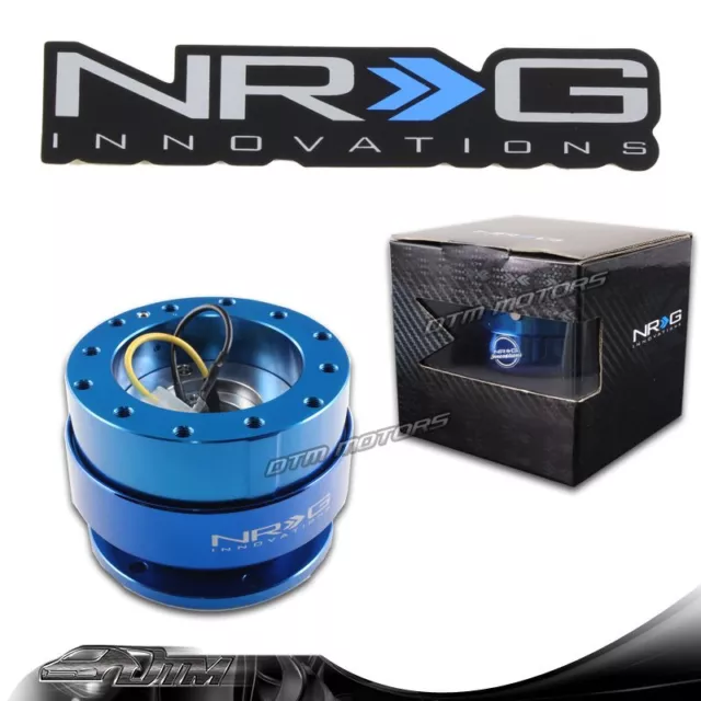 NRG Bleu Aluminium Balle Verrou 6-Hole Direction Roue Gen 2.0 Rapide Adaptateur