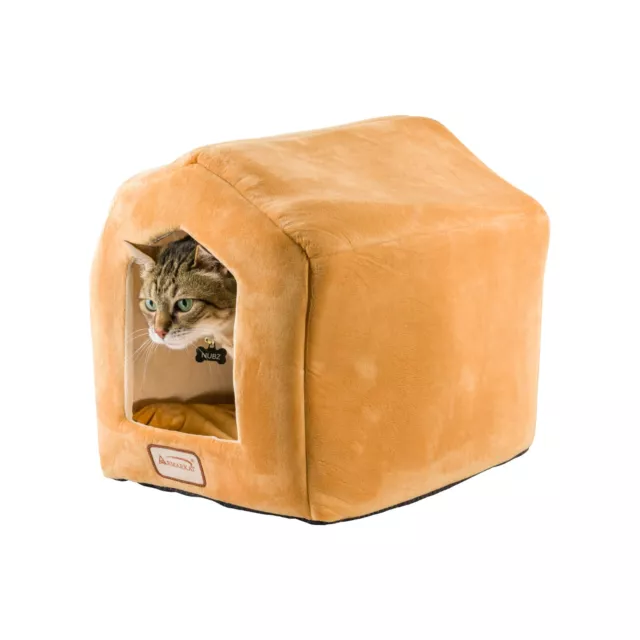 Armarkat Cat Bed Model C27CZS/MH Earth Brown & Beige