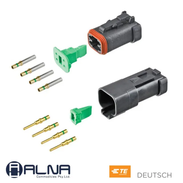 Deutsch Plug Connector DT4 4 Way Kit CAT Spec Gold Contacts DT4-4-CAT GENUINE