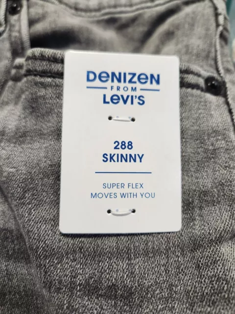 Denizen from Levis Men's 288 Skinny Gray Denim Jeans Sizes 32X30 - 30X32