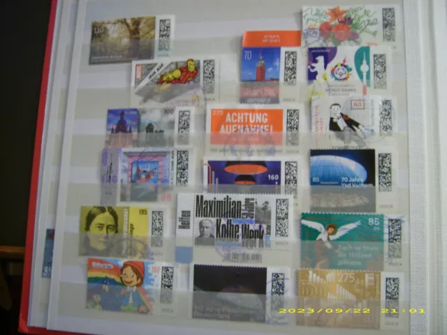 Konvolut Briefmarken BRD 2023/24,50 Briefmarken Deutschland 2023,Briefmarken BRD