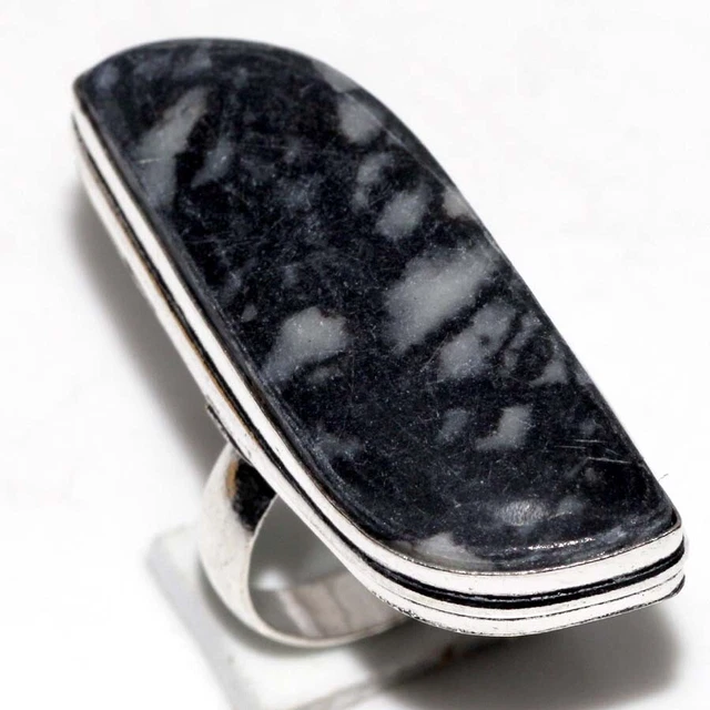 Picasso Jasper 925 Silver Plated Gemstone Ring US 6 Wedding Jewelry Gift GW