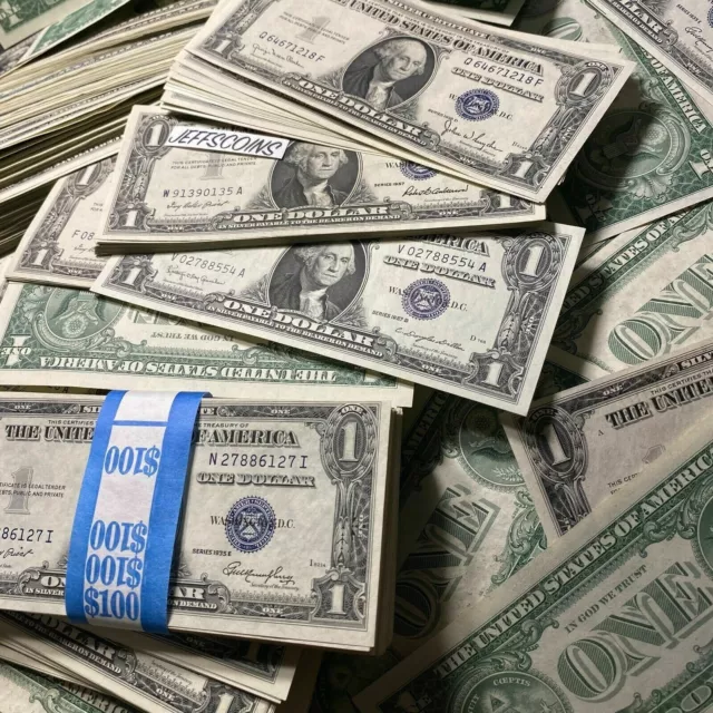 ✯ UNCIRCULATED One Dollar Blue Seal Note Silver Certificate US Bill $1 CU✯