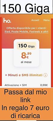 DI CREDITO DA HO DA ME BUONO AMAZON PayPal 150 GB Amazon Passa a Ho Mobile 5 € 2 € 