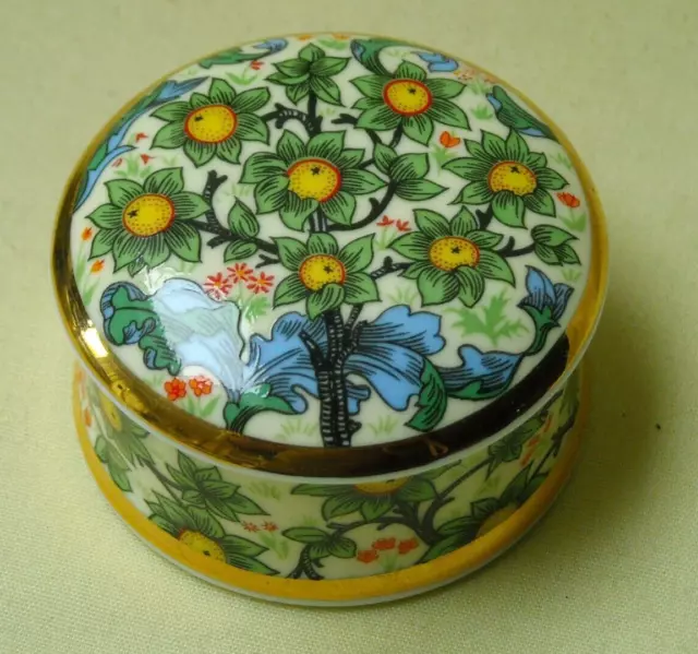 William Morris  Museum Collection Orchard Pattern Bone China Trinket / Pill Box