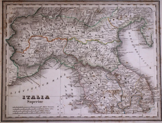 Antique 1831 Universal Atlas - Historical Map ~ ITALIA / ITALY ~ (10x12) -#1236