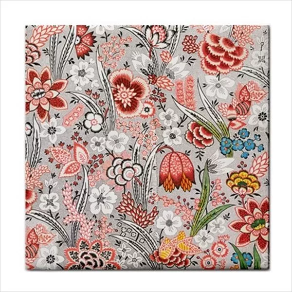 Pink Flowers Floral Art Decorative Ceramic Tile