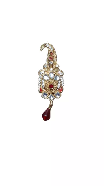 Men Hat Brooch Sikh Dastar Traditional Wedding Groom Kalangi Royal Turban Kalgi