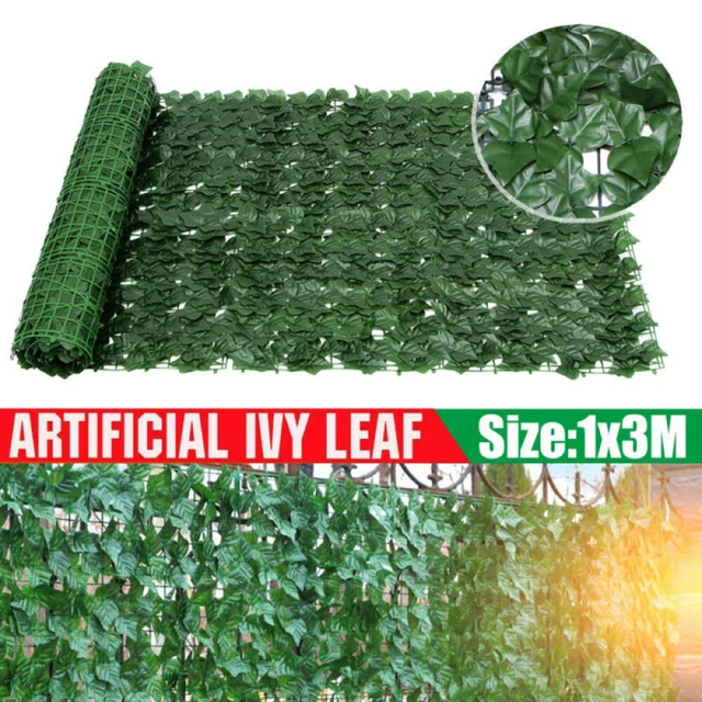 Künstliche Efeu-Hecke Sichtschutzzaun künstliche Blätter Balkonzaun 300x100cm