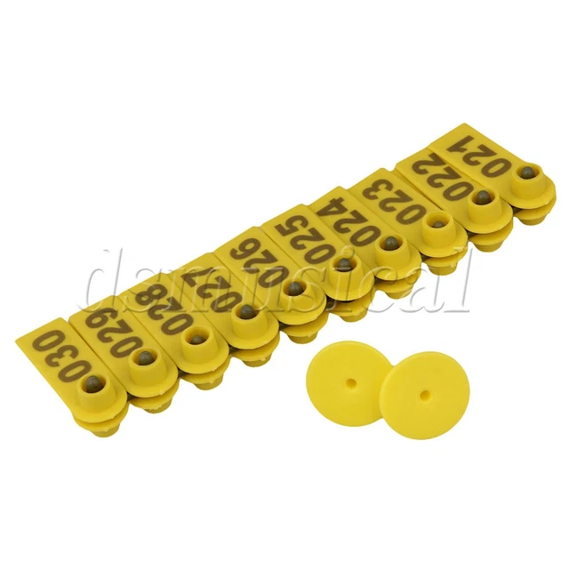 3000Pcs Goat Sheep Pig Cattle Beef Plastic Livestock Ear Tag Number Tags
