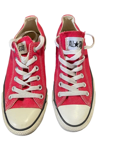 Converse  All Star Low Top Red Sneakers Womens Size 7