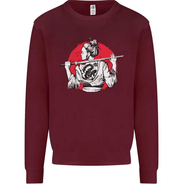 Felpa Maglione Maglione Samurai Tattoo Ragazza MMA Kenjutsu Kendo Iaido Ragazza 6
