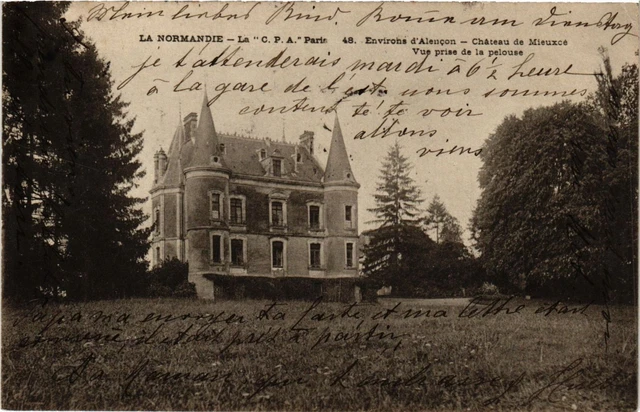 CPA AK Env. d'ALENCON - Chateau de Mieuxce - view taken from the lawn (355462)