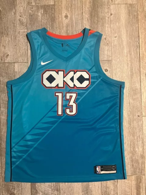 NWT Nike Carmelo Anthony OKC Thunder #7 Blue Statement Swingman Jersey  Youth S