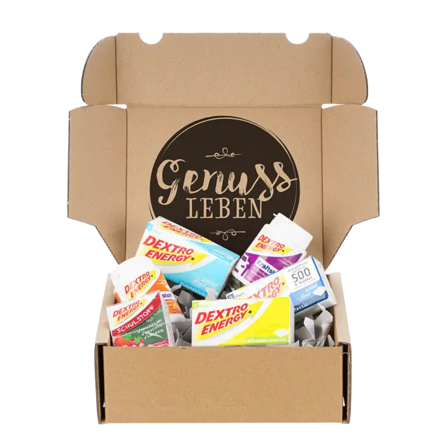 (37,90 EUR/kg) Genussleben Box: 500g Energieexplosion mit Dextro Energy im Mix