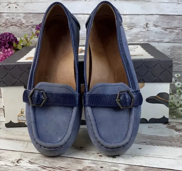 UGG  moccasins, Blue, Leather,  Loafers Women’s size 5