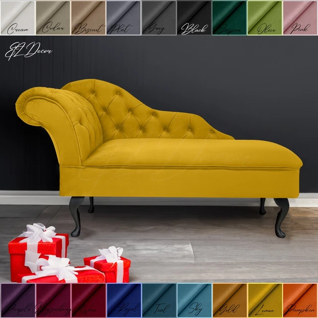 Chaise Lounge Chesterfield Sofa Yellow Lemon Accent Chair Lucian Tufted Longue