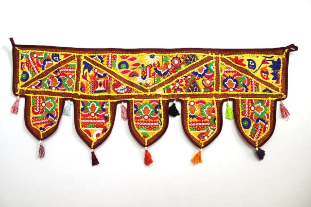 artisanat Indien, magnifique miroir fenêtre à suspendre