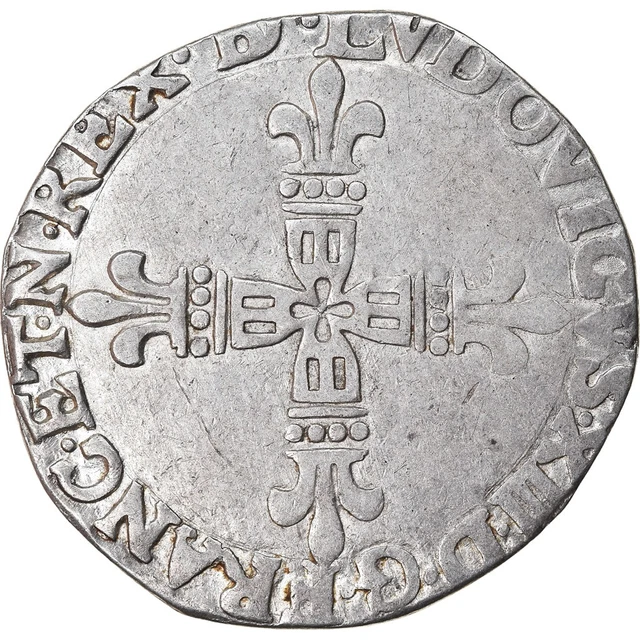 1/12 Ecu 1646-1663 (Prata) - Luís XIV, França
