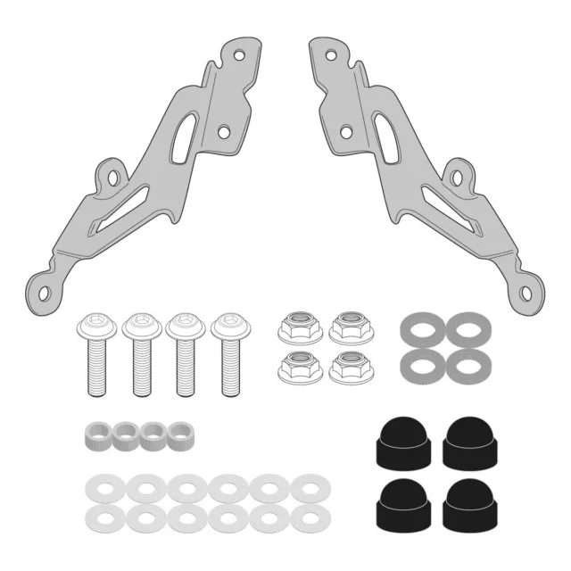 Set Erweiterung für Windschutzscheibe GIVI 2166A für Yamaha MT 125 2020/2023