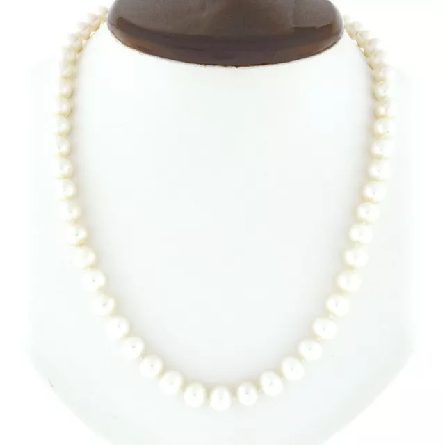 Collier filigrane or jaune 14 carats fermoir blanc perle de culture blanc collier brin