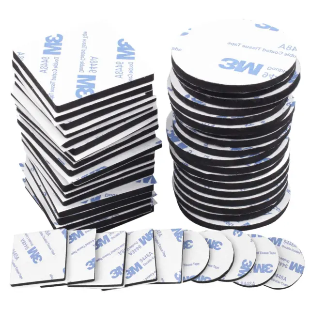 Double-Sided Sticky Pads, 120 pcs Adhesive Foam Pads, Extra Strong Black Pads, *