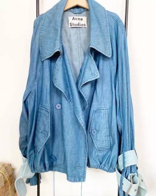 ACNE STUDIOS Cotton Denim/G Jean Women's Jacket Size 34 Blue USED