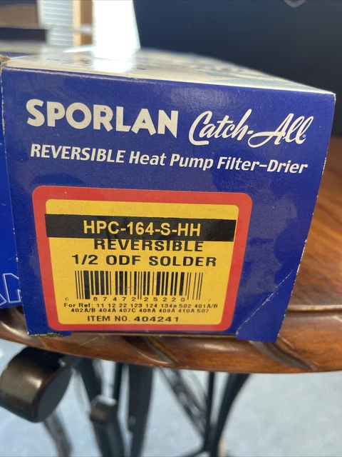 Sporlan 1/2" ODF Liquid line Bi-Directional Filter Drier  pt#HPC-104-S
