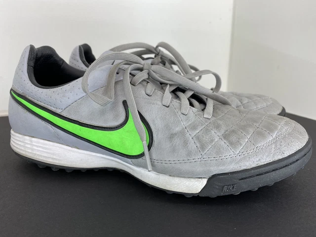 nike tiempo green grey