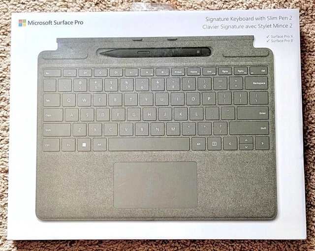 Microsoft surface pro signature keyboard w slim pen 2 black new