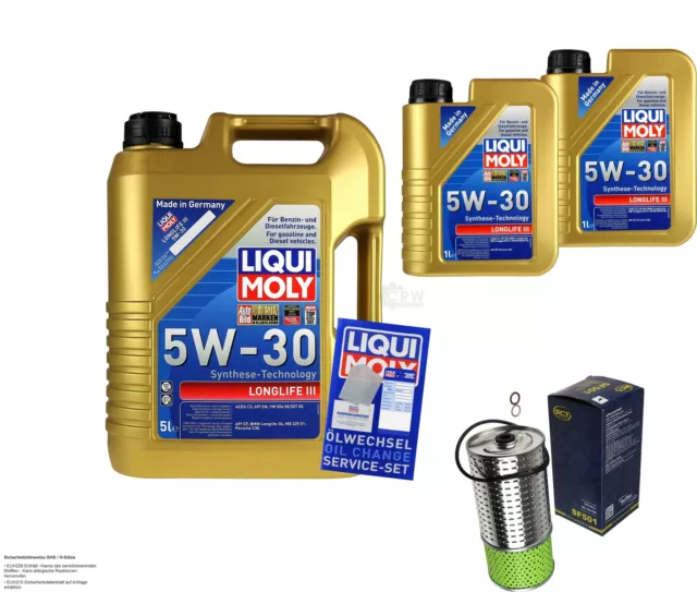 Mann Filtro de Aceite 7L Liqui Moly 5W-30 Longlife (III)