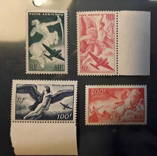 FRANCE POSTE AERIENNE LOT DE TIMBRES NEUFS XX En Euros Et Francs Total 165,72 € EUR 109,99