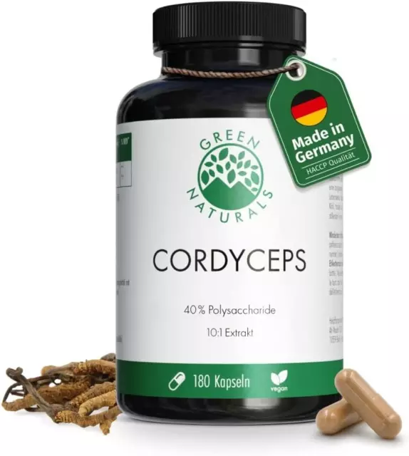 Cordyceps (180 Gélules De 650 Mg) Extrait 10:1 = 6.500Mg De Poudre De Cordyceps