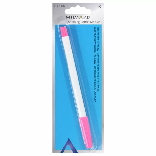 Milward Quality AIR Vanishing Fabric Marker Pen Ideal Quilting Dressmaking PINK