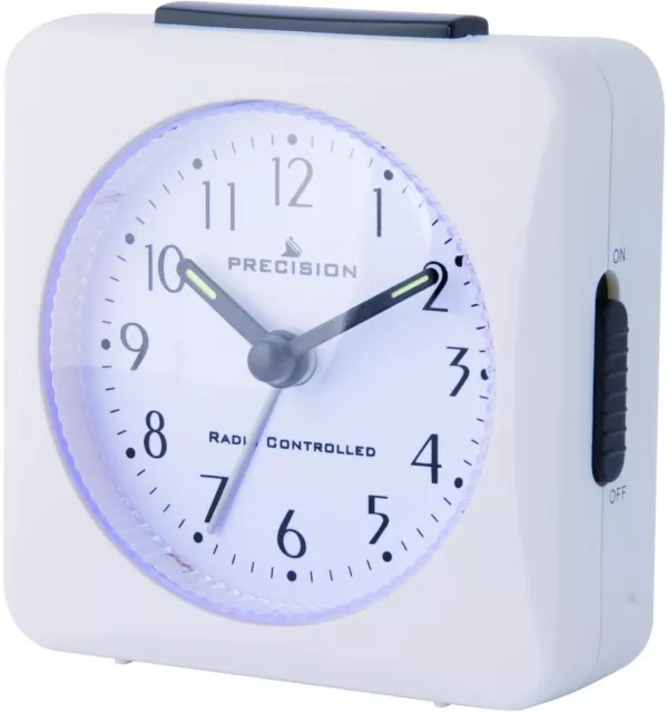 Precision AP020 Radio Controlled Alarm Clock, White