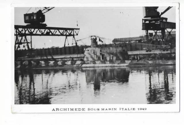 Bateau Marine De Guerre  Sous Marin  Archimede  Italie