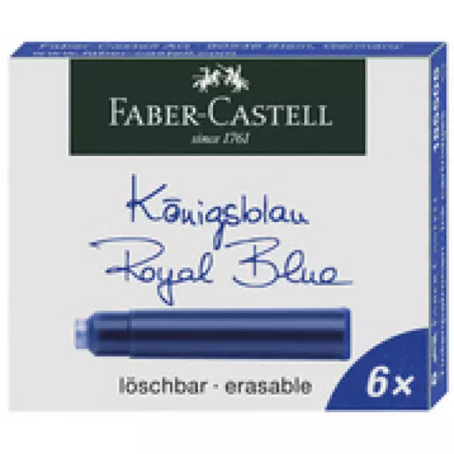 Faber-castell 185506 Tintenpatronen Für Füller Königsblau 6 St. (4005401855064)