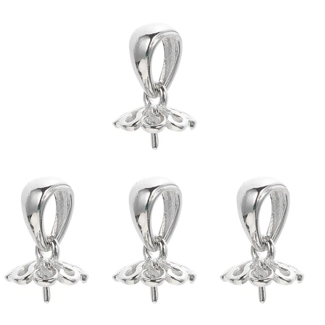 4 piezas Colgantes de cuentas Cierre Joyería Simple Pulsera Pellizcar Fianza Hágalo usted mismo Collar Hallazgo