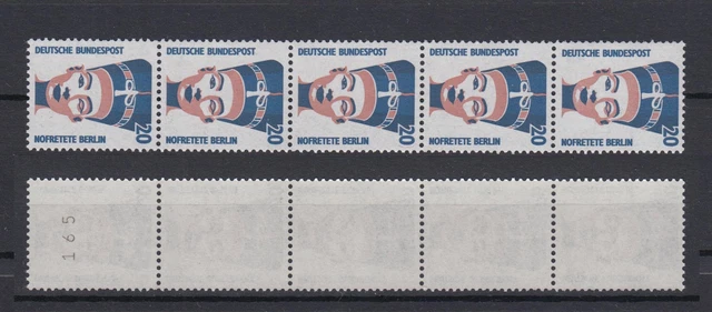 Bund 1398 u RM 5er Streifen mit ungerade Nummer SWK 20 Pf postfrisch /1