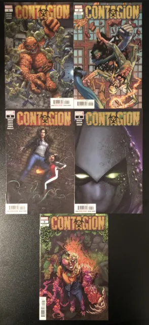 Contagion #1-5 Compete Set 1st App Urchin - Marvel - Fantastic Four - Iron Fist