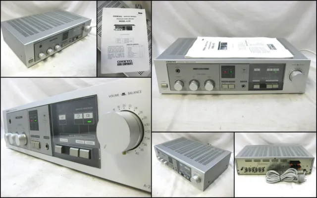 ONKYO A-22 Integrated Stereo Amplifier with Service Manual (Made in Japan)